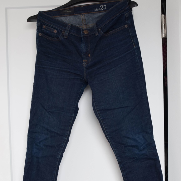 J.Crew Dark Indigo Toothpick Jeans Size 27